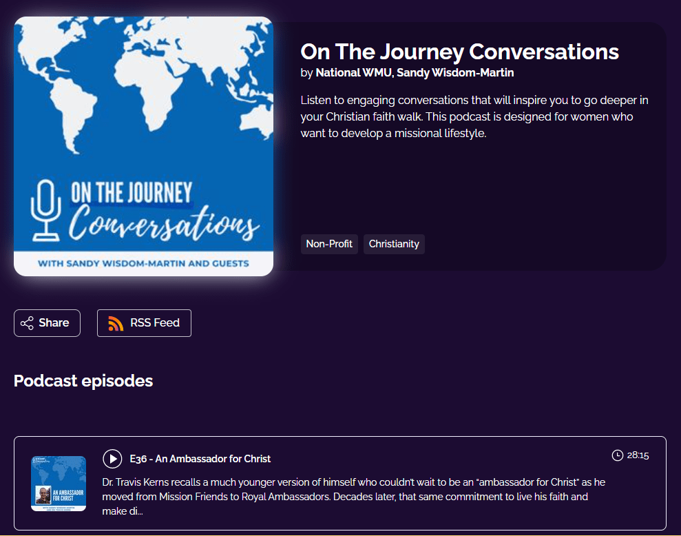 On The Journey Conversations by National WMU, Sandy Wisdom-Martin