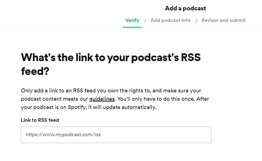 how to add a podcast to Spotify