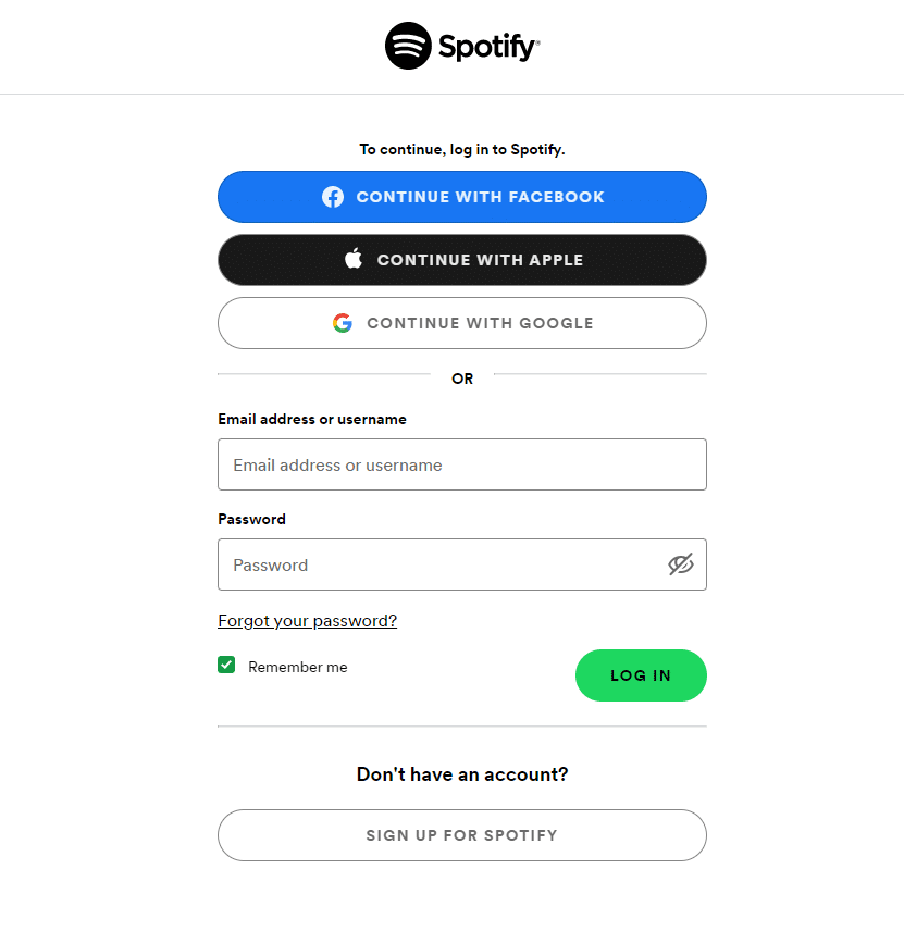 sign up for a free spotify account