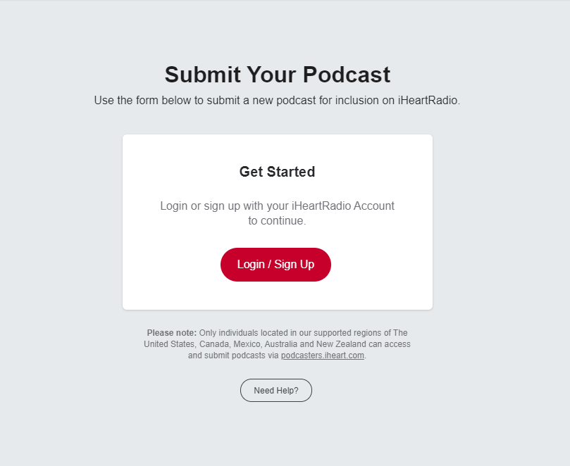submit your podcast on iheartradio