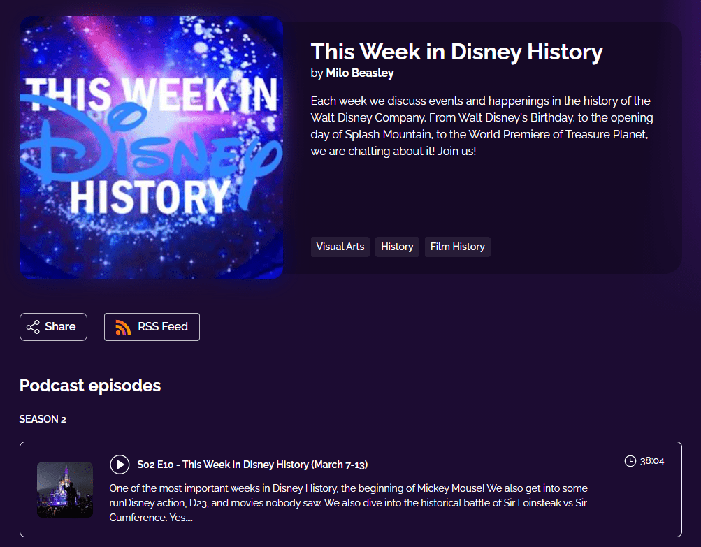 This Week in Disney History by Milo Beasley