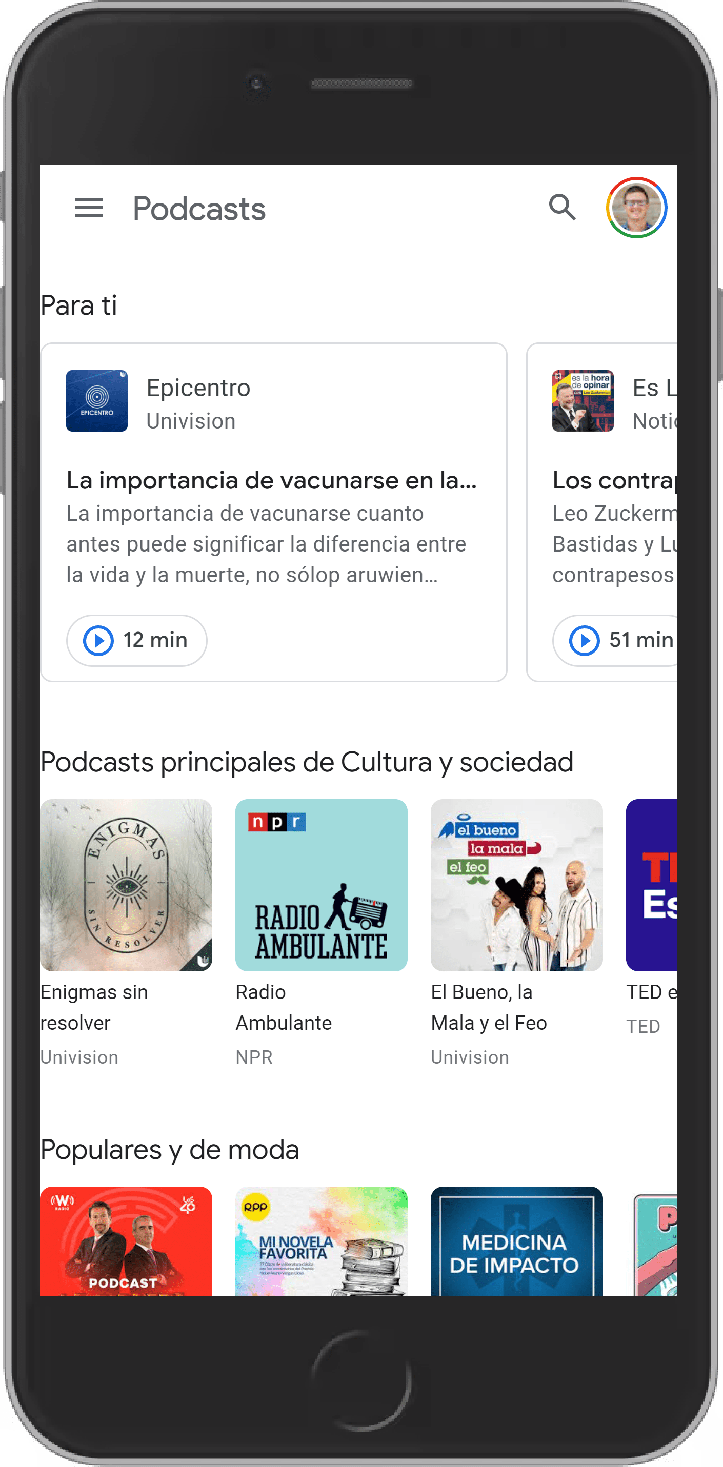 google podcasts espanol mx