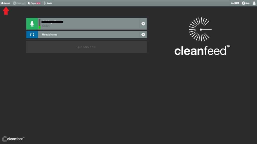 record using cleanfeed