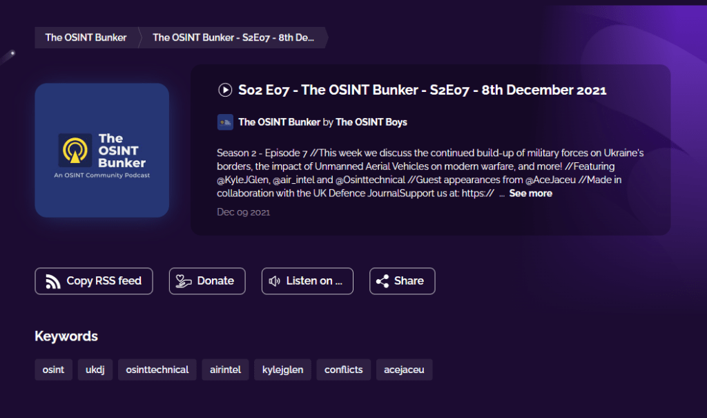 the OSINT bunker podcast