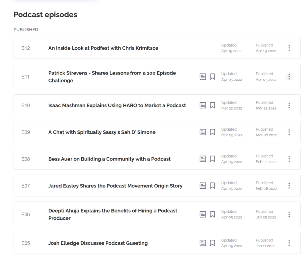 podcast episodes on RSS.com's Podcasting 101
