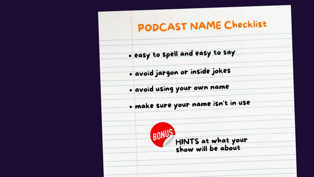 how to choose a name for your podcast