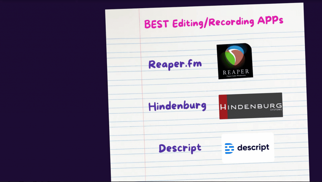 the best podcast editing apps reaper hindenburg and descript