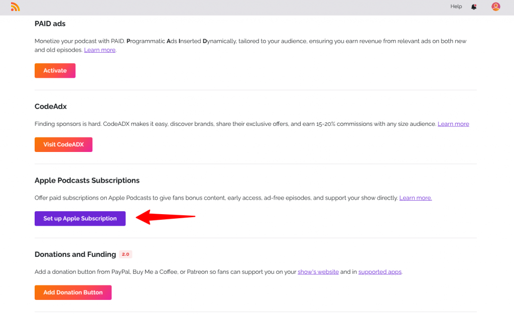 set up apple podcasts subscriptions in your rss dashboard