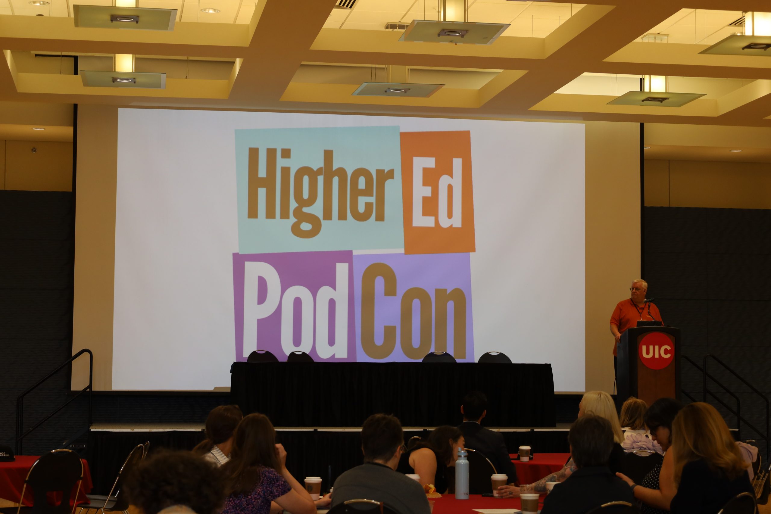 HigherEd PodCon sign