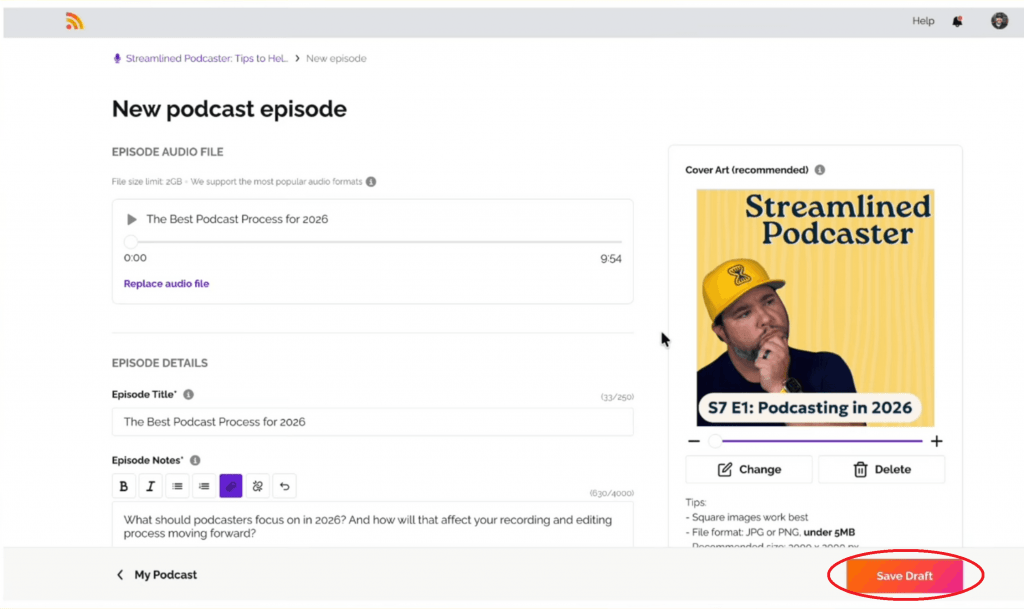 How To Schedule Podcast Save Draft Button