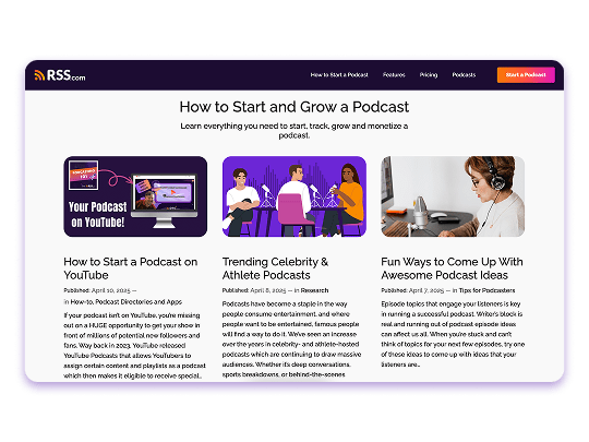 Miniatura per articolo del blog di RSS.com – Promuovere il tuo podcast